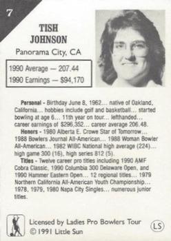 1991 Little Sun Ladies Pro Bowling Tour Strike Force #7 Tish Johnson Back